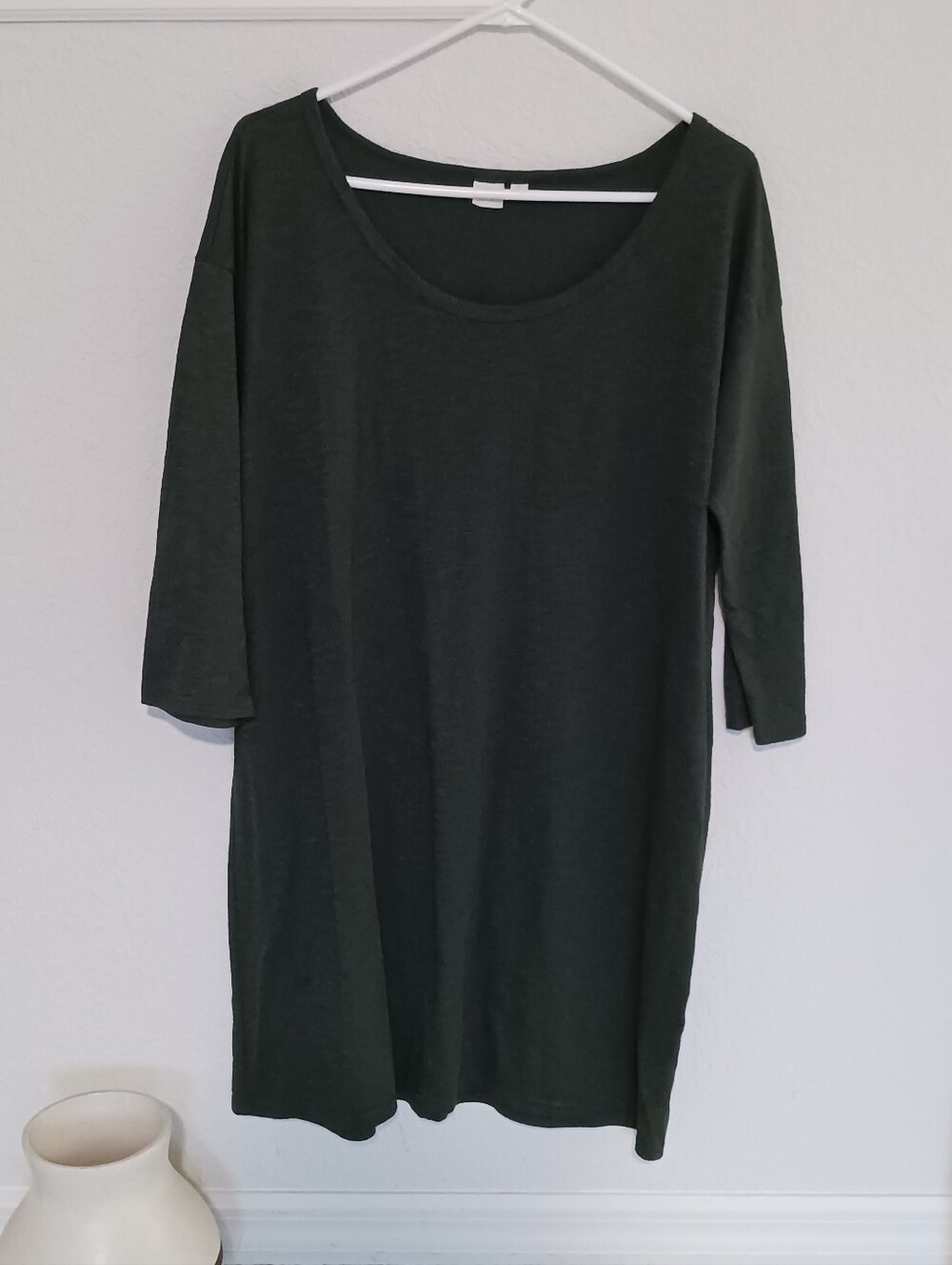 Gap Dark Green Long Sleeve Dress Size L EUC